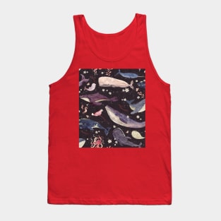 Whale song (purple) Tank Top